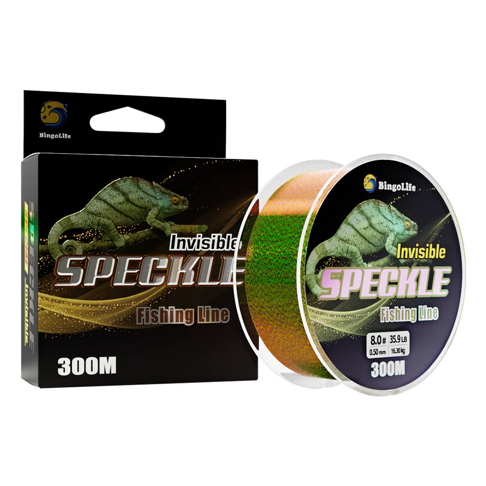 Gesprenkeltes Monofilament, 300 m - rotbraun